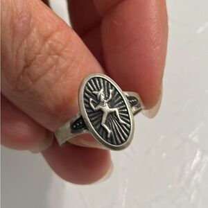 VINTAGE 1940'S 1950'S GIRL SCOUT STERLING SILVER BROWNIE RING Adjustable